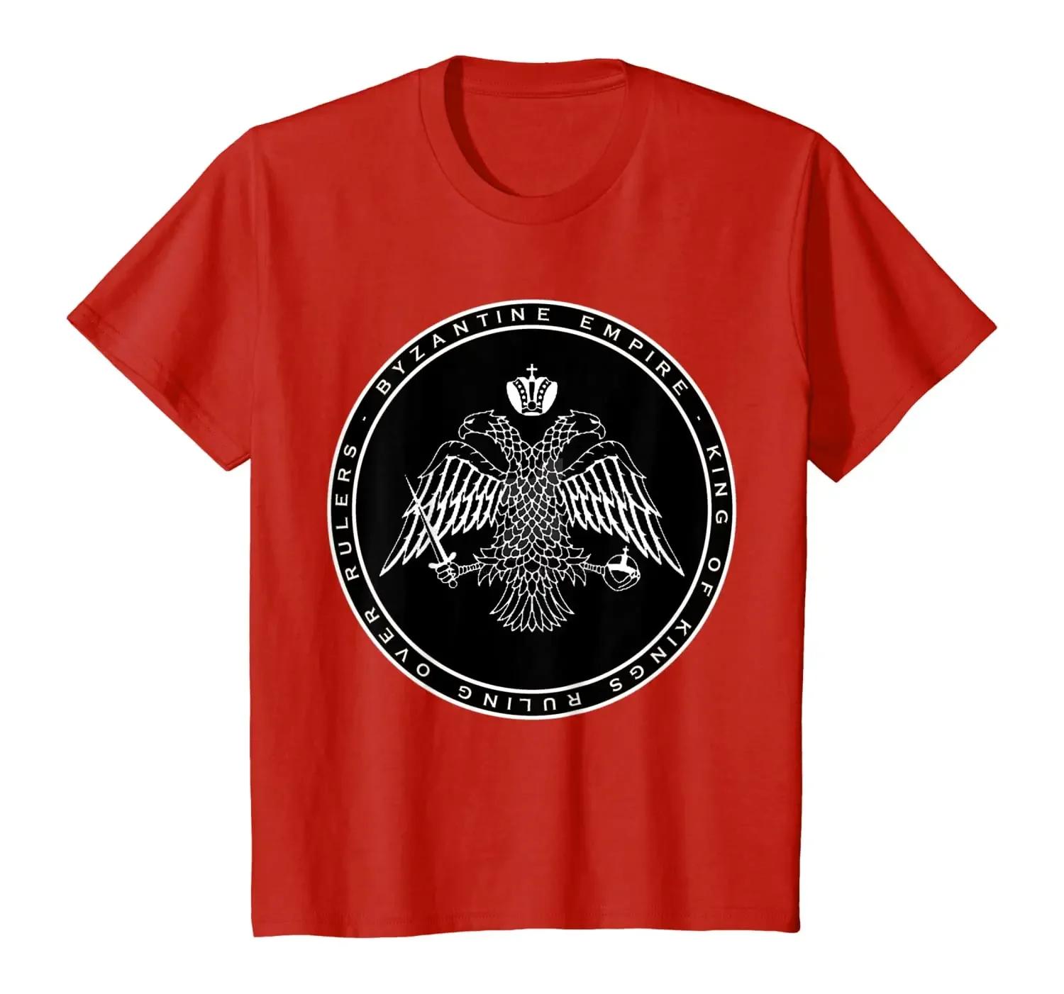 Eastern Roman Byzantine Empire Doubleheaded Eagle Emblem TShirt 100 Cotton ONeck Short Sleeve Casual Mens Tshirt Size S3XL S