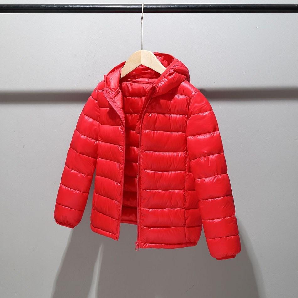 2025 Boy Girl Outerwear Teen Hooded Cotton Padded Tops Teenager Light Clothes Children Korean Puffer Jacket Zipper Warm Snowsuit