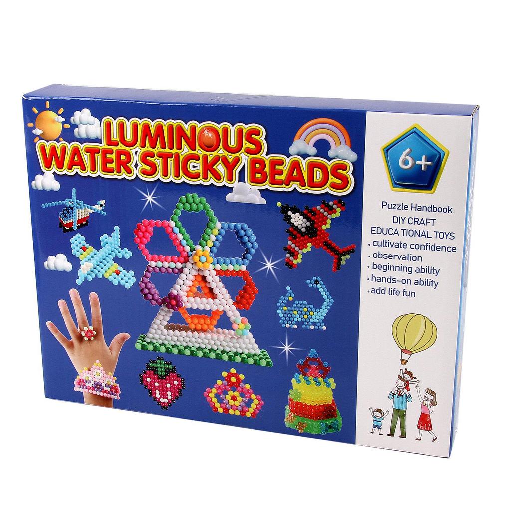 Water Magic Beads DIY Puzzle Set for Kids: Early Education Handmade Hama Beads