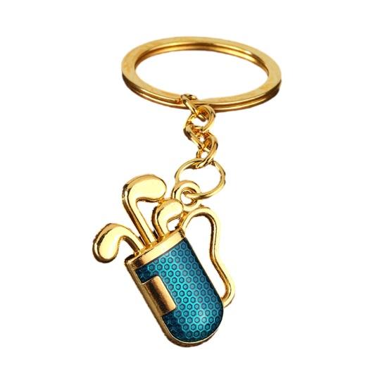 

Keychain with Golf Club Pendant Portable Creative Keyring Lightweight Practical Fun Keyring for Backpack B