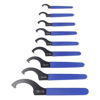 9PCS Set Coilover Spanner S2 Tool Steel C Shape ER Nut Shock Spanner Hook Wrench for Vehicles