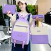 New Contrasting Color Schoolbag for College Students Lightweight and Large Capacity Backpack Carrying