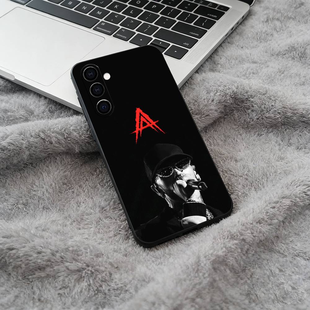 Reggaeton singer-A-Anuel- AA Black Soft Silicone Phone Case for Samsung Galaxy A73, A71, A72, A70, A53, A52, A51