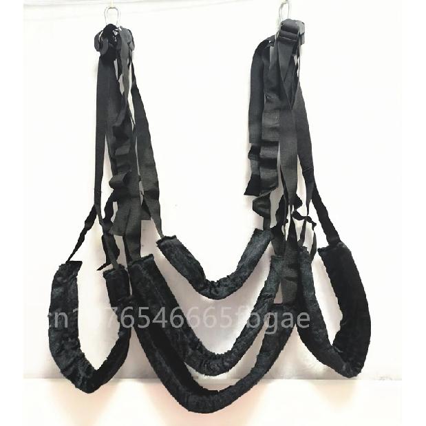 Hot Nylon Suspended Sex Swing Couples Erotic Sexual BDSM Bondage Restraint Indoor Sling Hanging Hammock Sex Toys For Woman Men