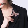 Clothing Safe Brooch Women High-Gloss Rhinestone Inlay Gradient Color Butterfly