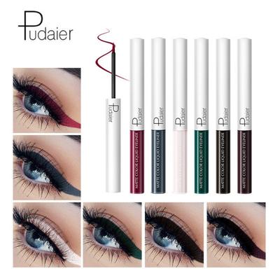 Pudaier Color Wasserfester Eyeliner Ultrafeiner, schnelltrocknender, wischfester Make-up-Eyeliner in 15 Farben