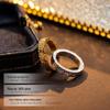 Banyan Tree S925 Silver Crushed Ice Couple Ring - Light Luxury 
