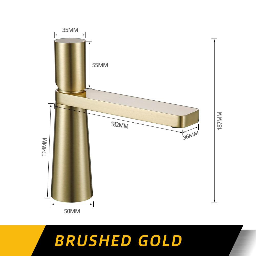 Basin Faucet Gunmetal Bathroom Tap Round Single Handle Single Hole Hot And Cold Water Deck Mounted Sink Mixer