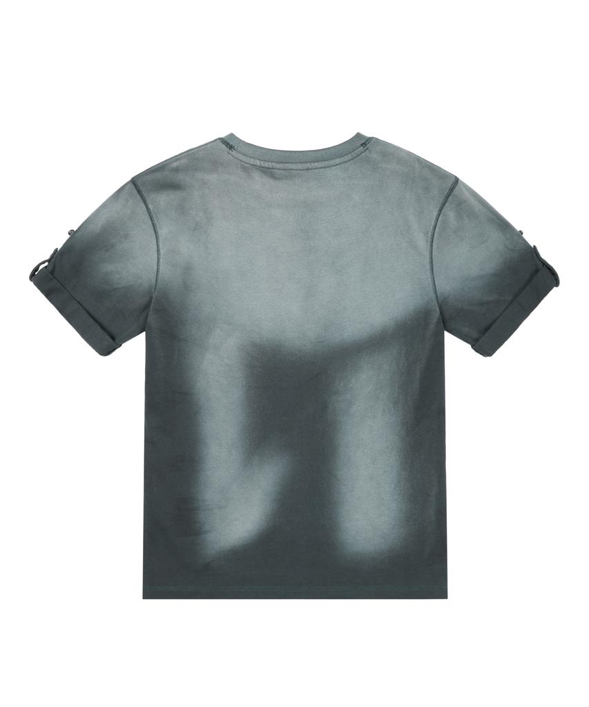 AAKAM Dirty Mist Roll-Up Half Top (Navy)