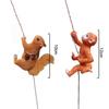 Ornaments Climbing Rope Squirrels Statue Resin Crafts Monkey Figurine  Home Decoration