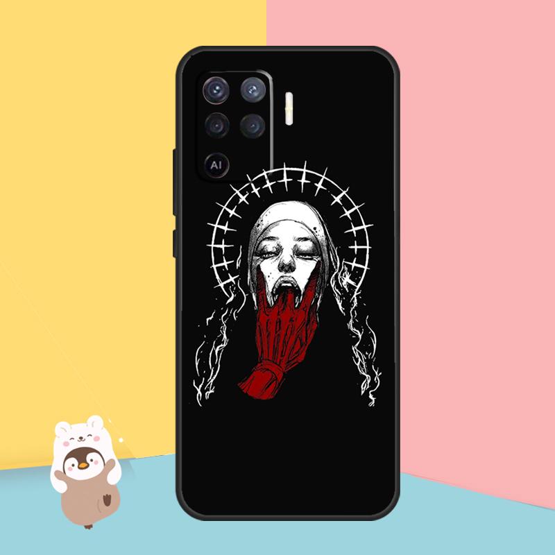 

Чехол «Сатанинская монахиня» для OPPO Find X5 X3 Lite Pro A15 A16 A52 A72 A5 A9 A31 A53 A83 A93 A54 A74 A94, чехол OPPO A3S