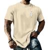 Men's Vintage Texture Printed Short Sleeve T Shirt Loose Fit Casual Summer Daily Wear Top Lightweight Breathable Fabric