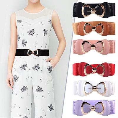 Female Women Accessories Clothing Supplies Elastic Buckle Dress Strap Wide Waist Belt Waistband