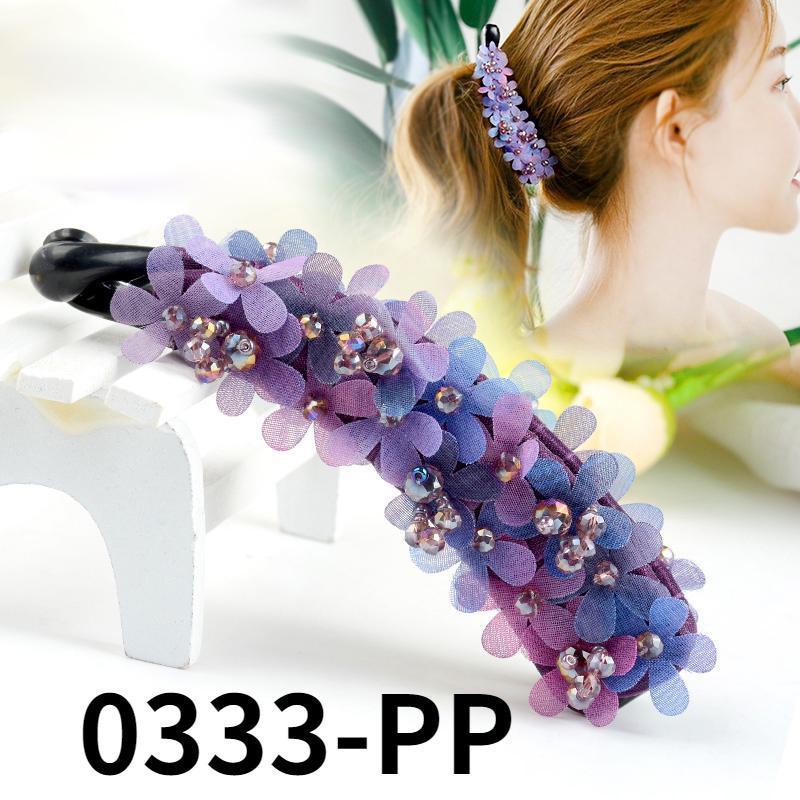 New Juan yarn flower hair clip Korean banana clip crushed ponytail clip coiled hair twist clip headdress YSL