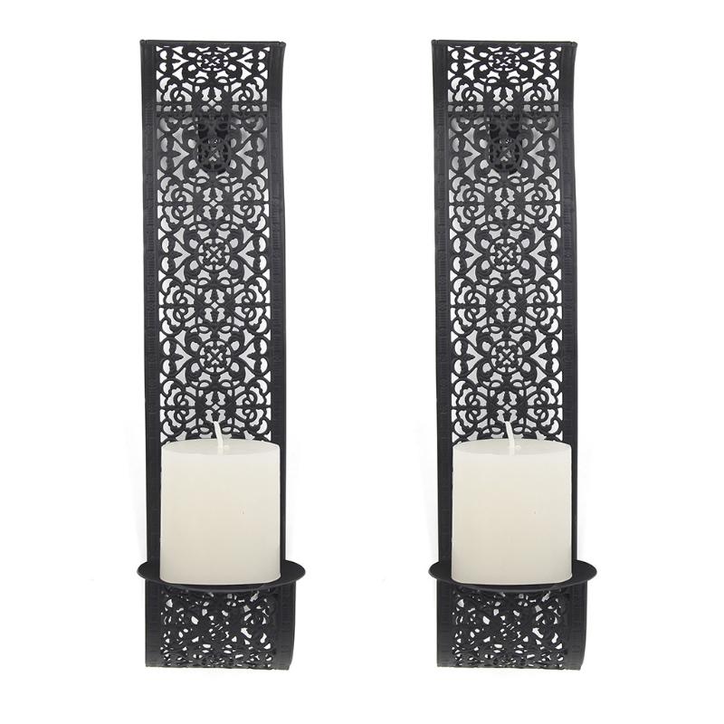 Wall Mounted Metal Candle Holder S Shaped Hollow Wrought Iron Candle Stand For Home Festival Party Candlelight Dinner