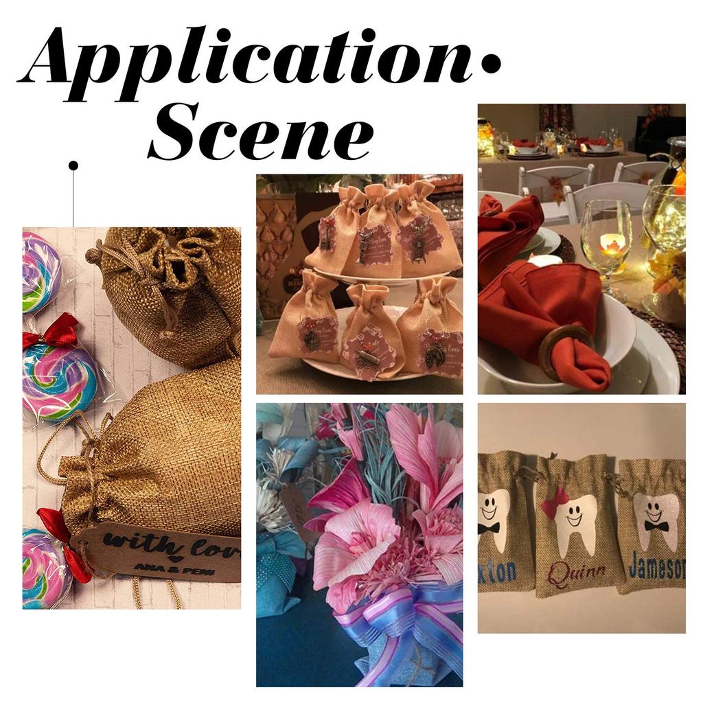 BENECREAT Linen Bags In 12 Colorful Drawstring Drawstring Accessory Gift Hemp Craft Supplies 24-Count Colors, Bags, 18x13cm, Pouches, Japanese-Style