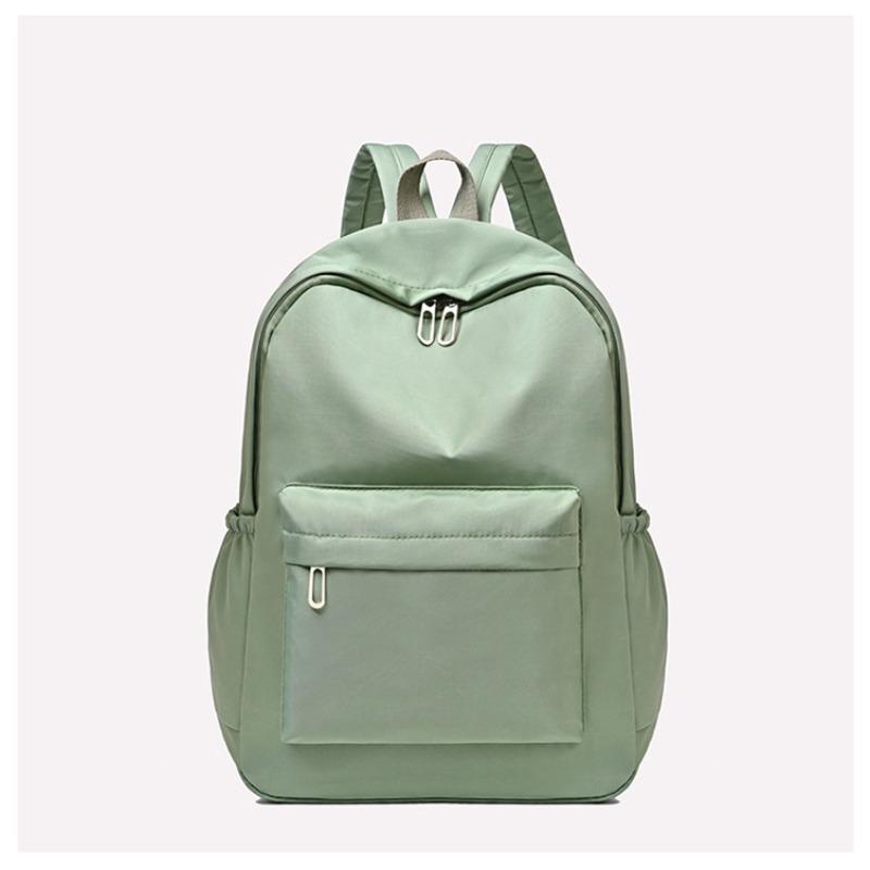 Stylish solid color backpack, simple Oxford cloth, lightweight schoolbag, large capacity travel backpack