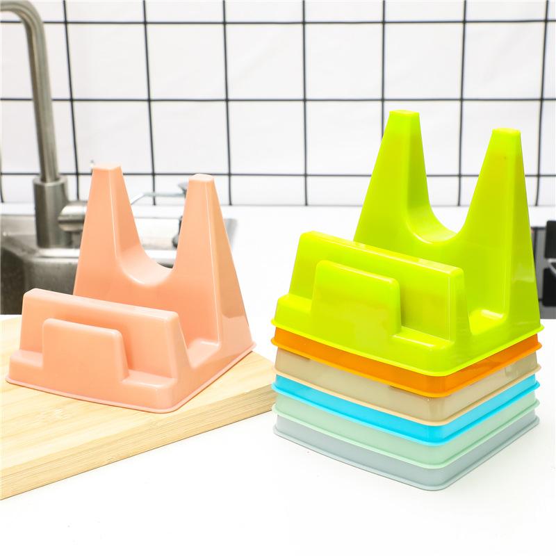 Pot Lid Rack Household Chopping Board Shelf Shelf Knife Holder Cutting Board Rack Kitchen Nail-free Hole Plastic Multi-functional Cutting Board Rack 1