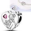 Charmscopper Plated Motherly Love Parent-Child Heart Beads Fit Charms Original Bracelet Beads Women Jewellery Making Diy