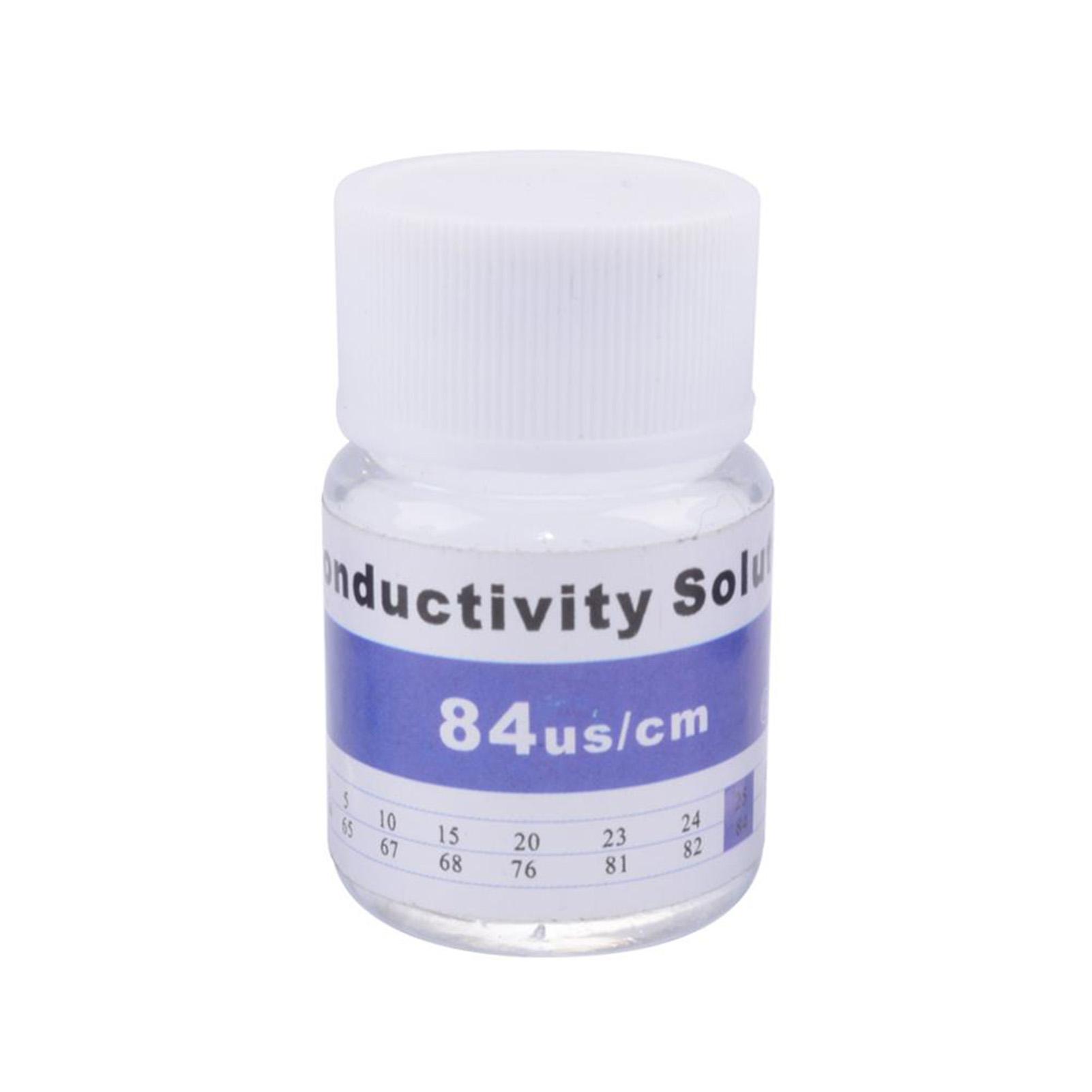 

Calibration Solution For EC TDS Testers 25ml 84us/cm 1413us/cm 12.88ms/cm 1382ppm TDS PH ORP Calibration Solution Reusable сірий