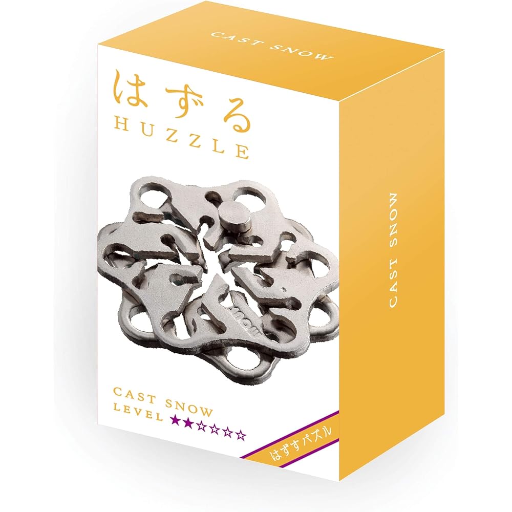Hanayama Cast Puzzle Cast Snow Level 2 Difficulty Brain Teaser Toy