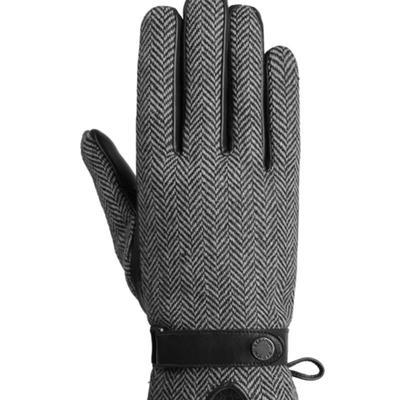 SARTOR Fischgrät Touch Lederhandschuhe Schwarz