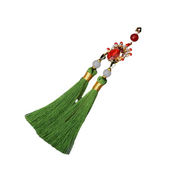 Tassel Pendant Facial Makeup Opera Car Decoration Hanging Accessories with Imitation Pearls Decor Hanfu Decoration