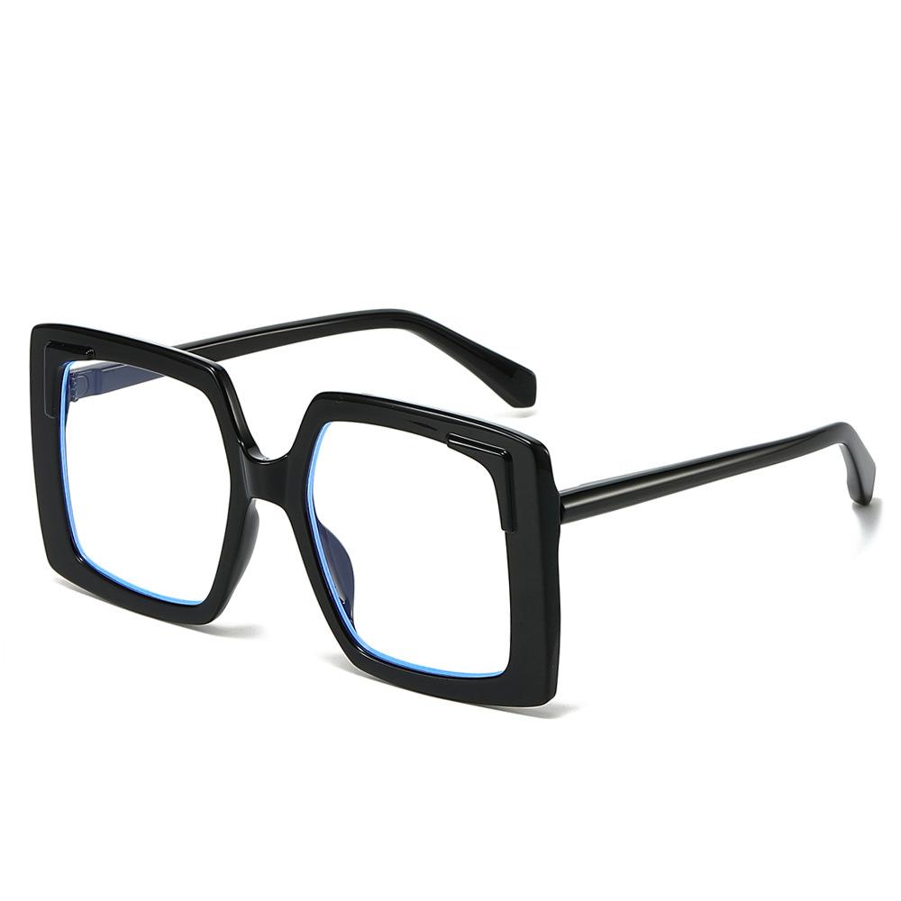 

High Quality High End Designer Style Retro Edgy Punk Trendy Oversized Square Shaped Female For Both Male Sun Glasses As the photo
