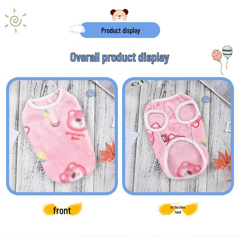 Warm Flannel Pet Pajamas for Dogs and Cats