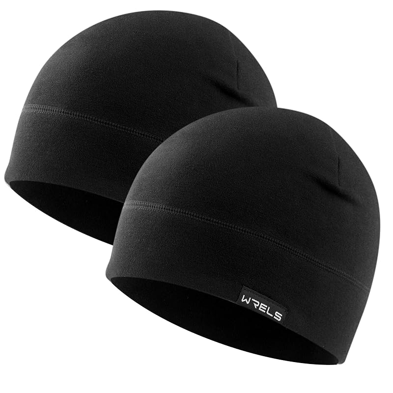 

[WRELS] fleece hat men s helmet inner cap running cycle camp ski hat beanie knit hat watch cap Cold protection for winter snow boat Mountain climbing