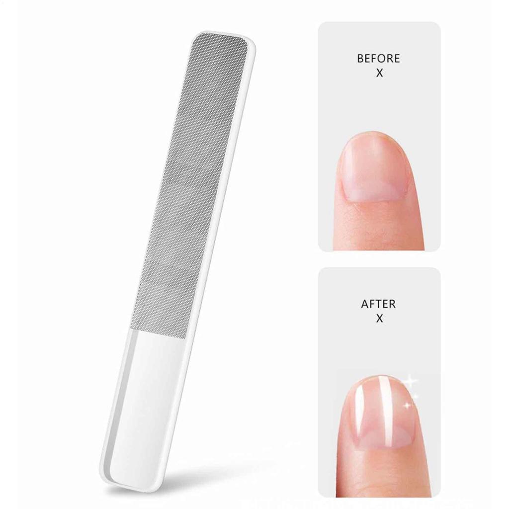 Glasnagelfeile Polierfeile Nagellack Reibestreifen Polieren und Glänzen Nagelverlängerungswerkzeug Doppelseitige Nagelfeile Nagelpolierer
