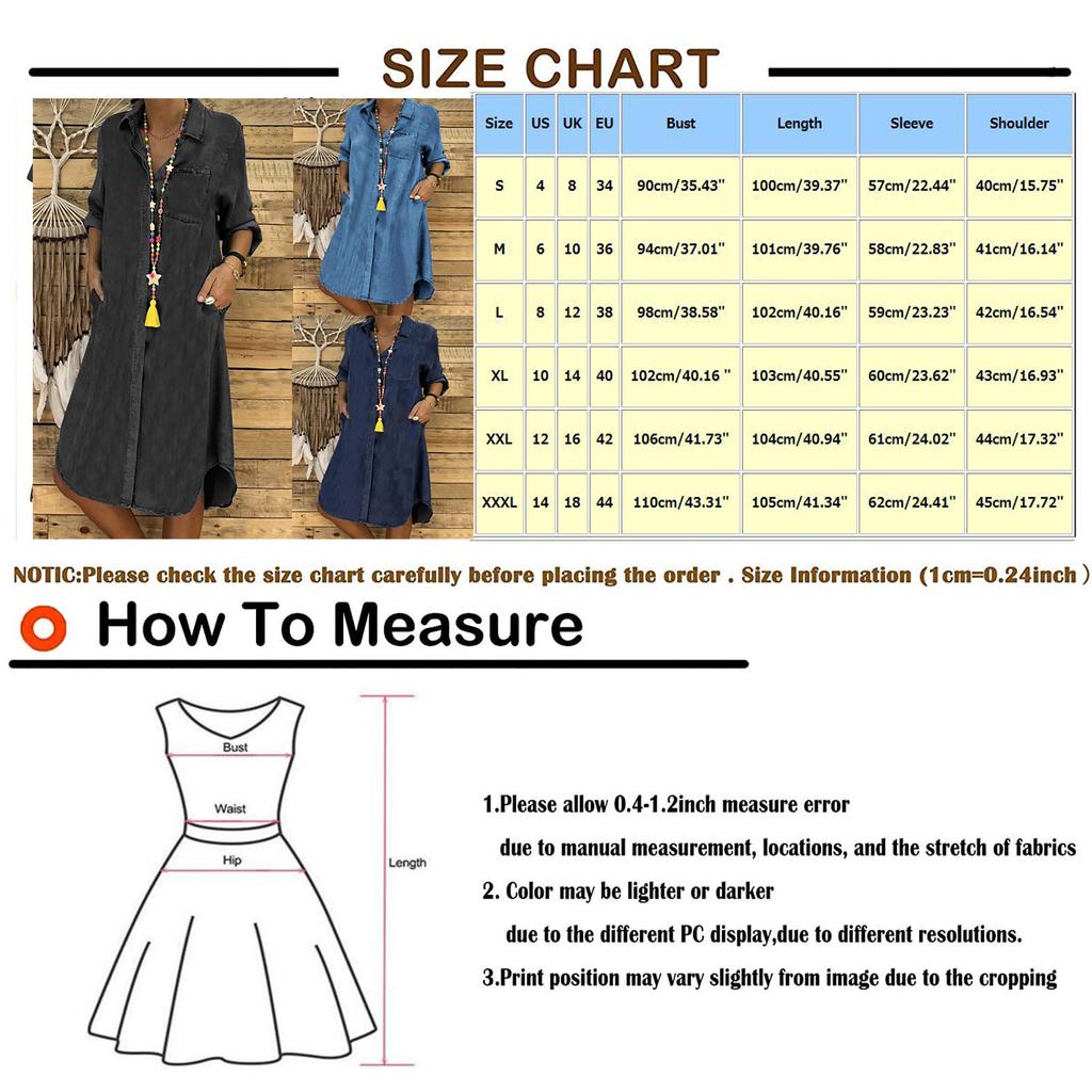 Women's Fashion Casual  Solid Color Lapel Single-Breasted Panel Straight Long Sleeve Loose Pocket  Cotton Shirt Dress