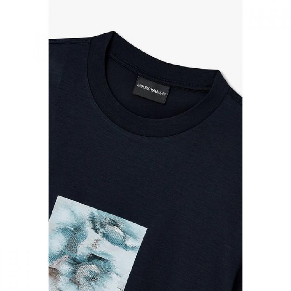 Emporio Armani Men S Lyocell Graphic T ShirT A516126061