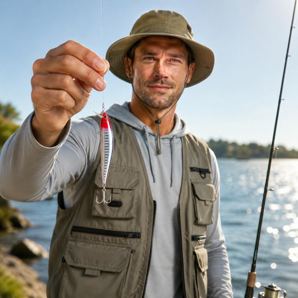 9cm Fishing Lure Minnow with Blood Groove Hooks Hard Bait for Long Cast Sinking and Floating Fishing for Bass Pike Perch and Other Predatory Fish 10g