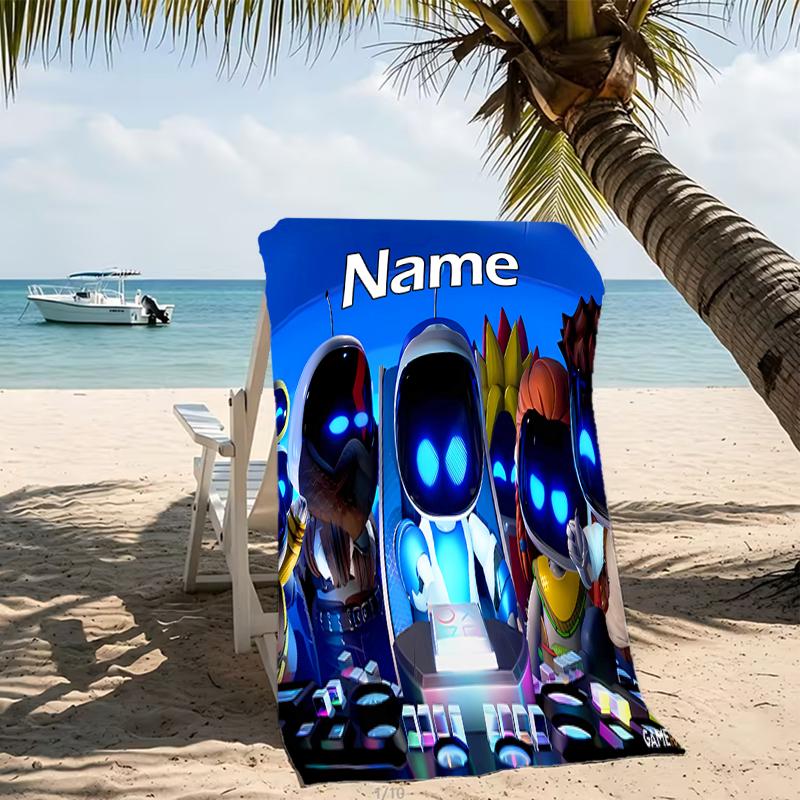 Customizable Personalized Beach Towels Astro Bot Themed designs.Suitable for the Beach, Yoga, Sports;ideal As Beach Accessories