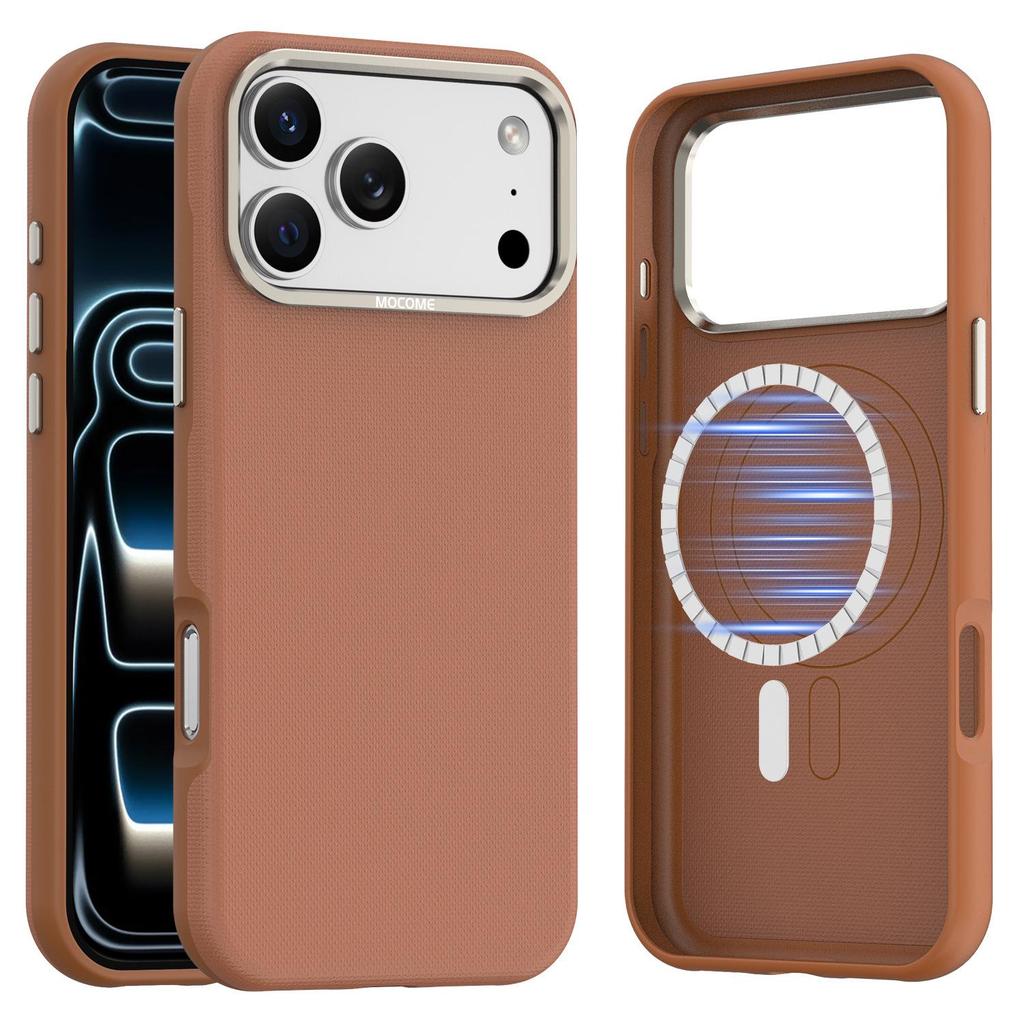 iPhone 17 Pro Max Tech Plaid Magnetic Leather Case with Card Holder