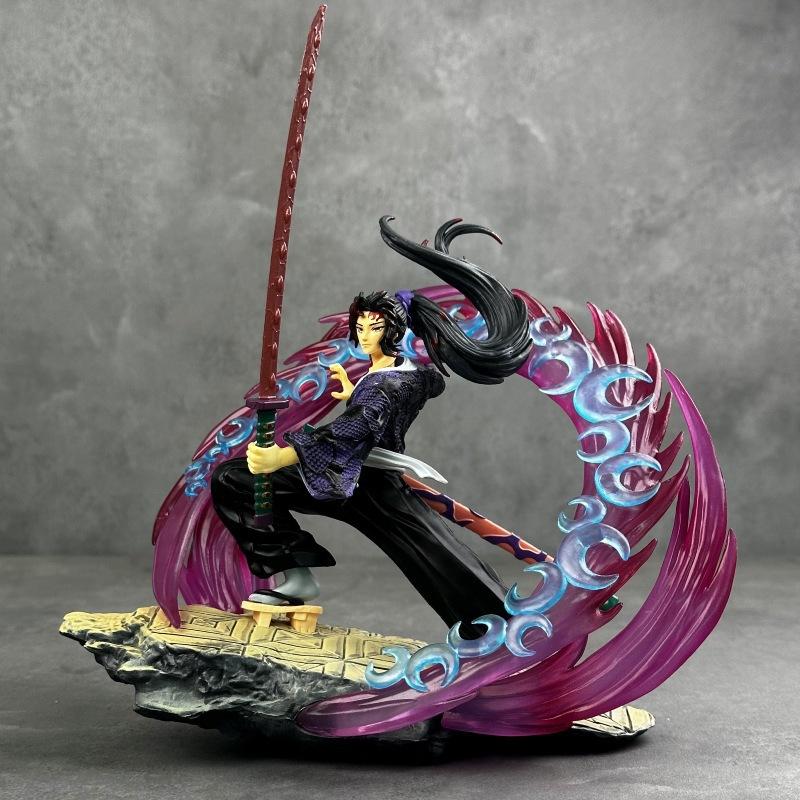 

20cm Anime Demon Slayer Pitched battle Kokushibo Tsugikuni Yoriichi GK Action Figurine Model Pvc Statue Dolls Decor Toy Gift
