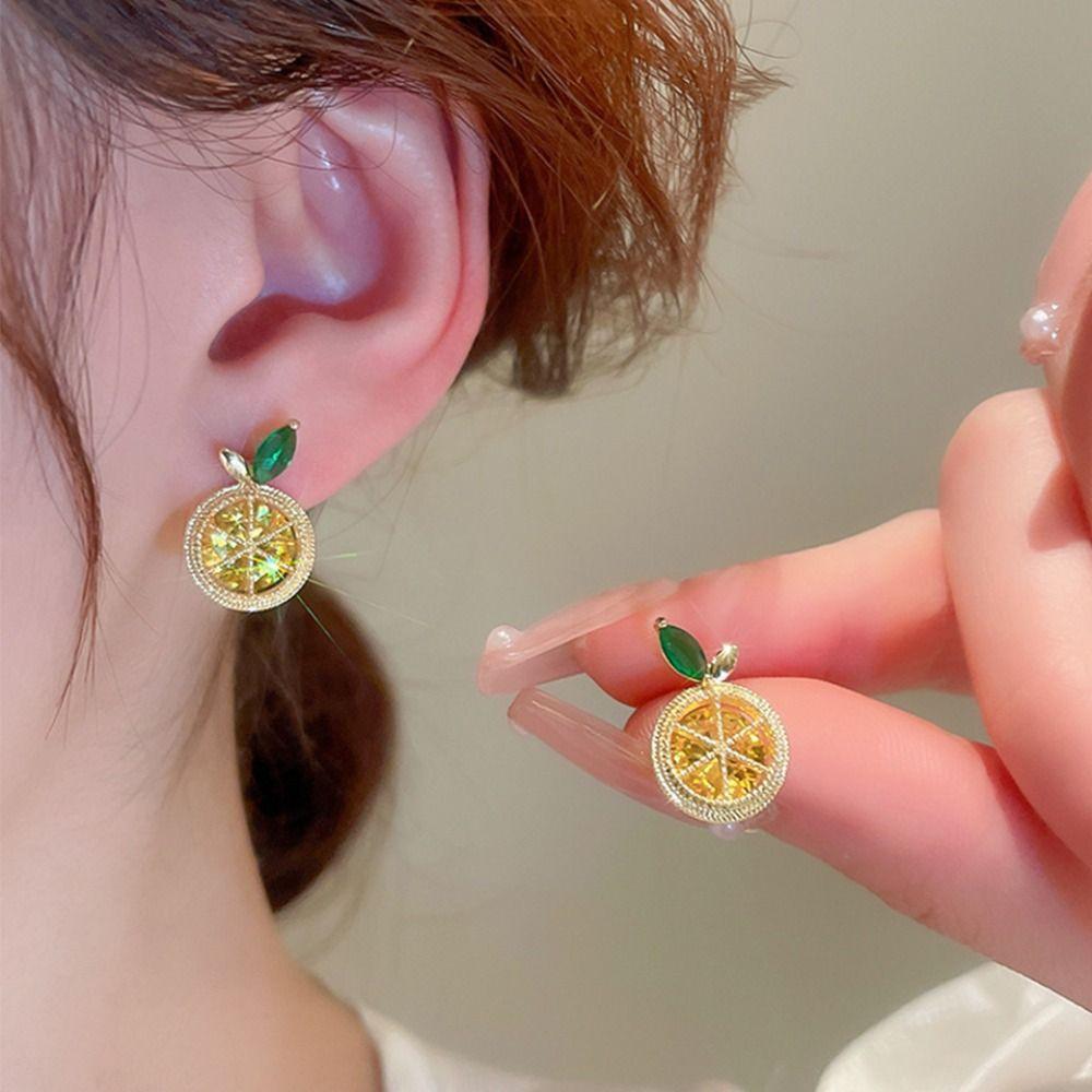 Sparkle Earrings for Women Sweet Fruit Stud Earrings Delicate Ear Jewelry  Girls