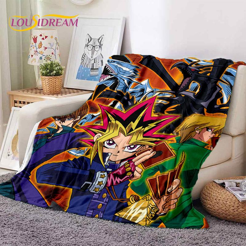 Yu-Gi-Oh Anime MONSTER CARD Cartoon Soft Blankets,Throw Blanket Comfortable Blanket for Picnic Beds Sofa Home Bedroom Kids Gifts