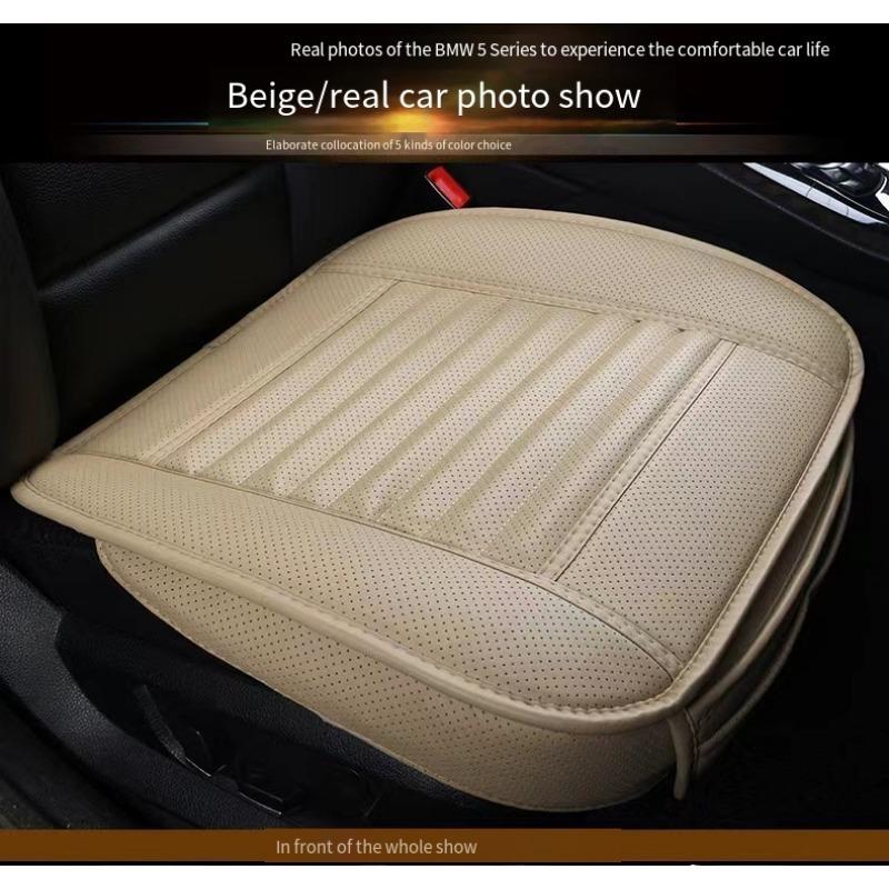 1PC Car Seat Cushion Without Backrest All-inclusive Bamboo Charcoal Seat Cushion Pu Leather