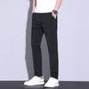Summer Ice Silk Thin Men's Casual Pants High Elastic Breathable Slim Straight Ice Silk Pants Men