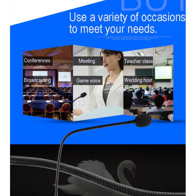 Professional Condenser Wired Gooseneck Microphone Desktop High Sensitivity Capacitor Mic