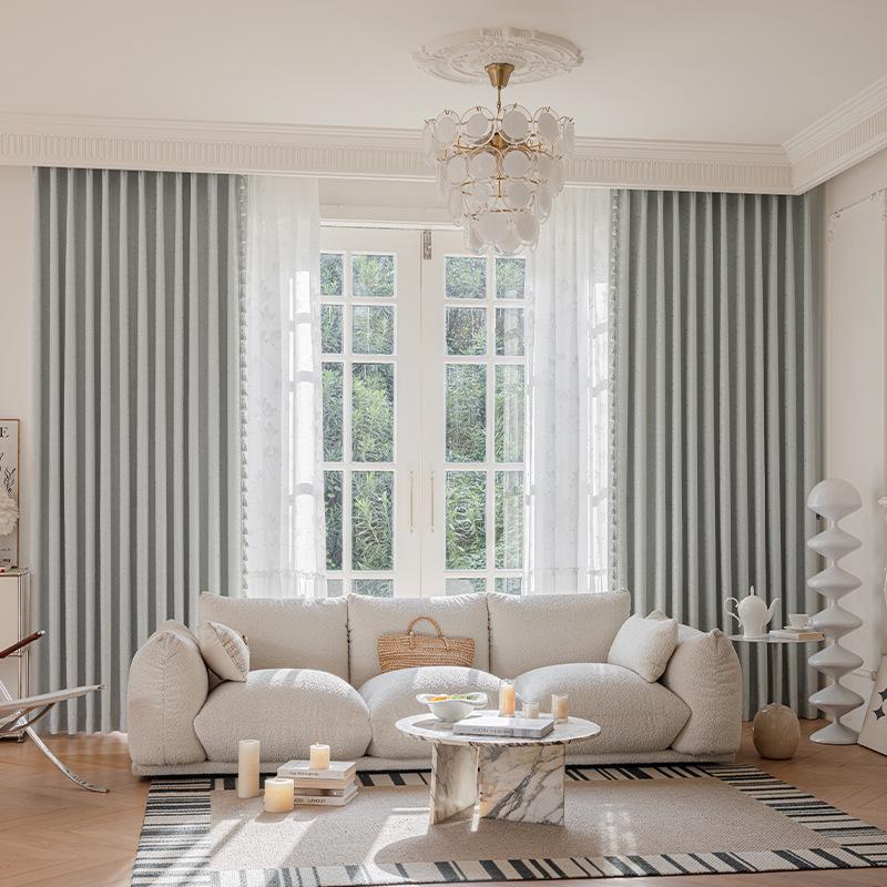 High-Precision Blackout Jacquard Curtains - Rose Story Design for Living Room, Bedroom, Study, Balcony