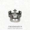 Bague Royale Couronne Style Européen Victorien Bijoux Fins Pour Femmes Hommes Été Neuf Vintage Rois Argent Sterling Pur 925 Cadeau