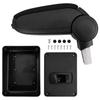 VidaXL Car Armrest Black 17x40x(31-49) Cm ABS 154657