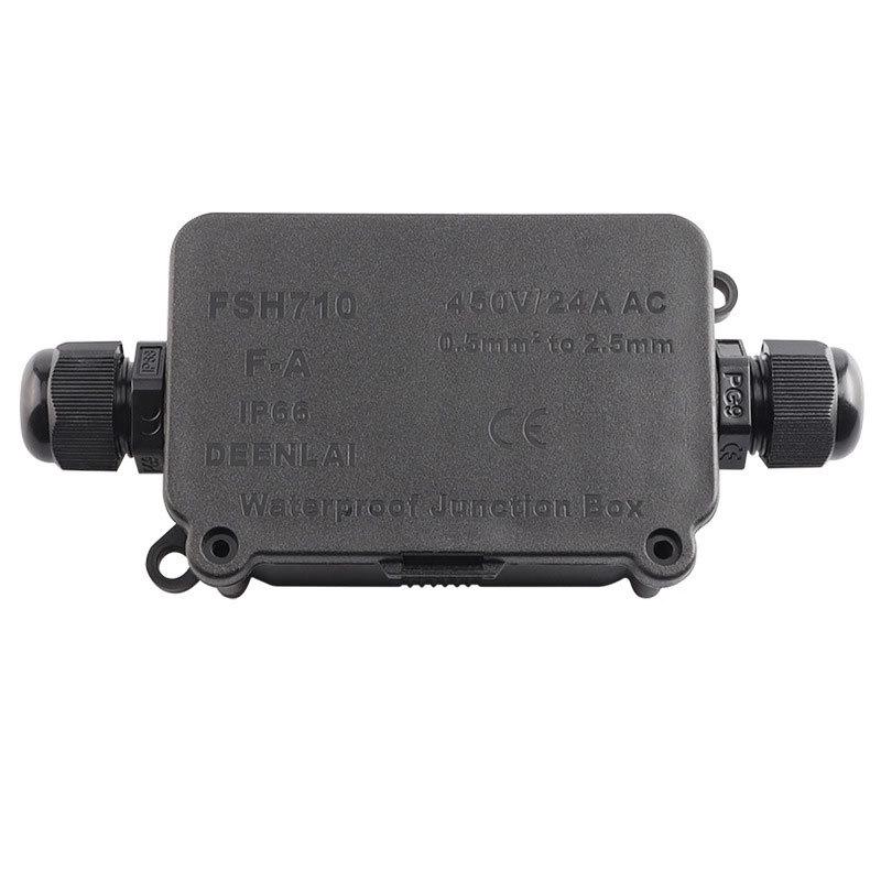 Outdoor Black Mini Waterproof Junction Box with Terminals