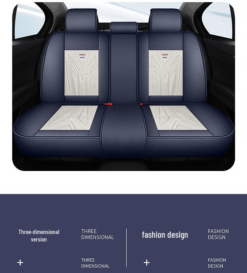 Universal Nappa Leather Car Seat Cushion - Full Coverage & Comfortable, Fits Five-Seat Cars for All Seasons