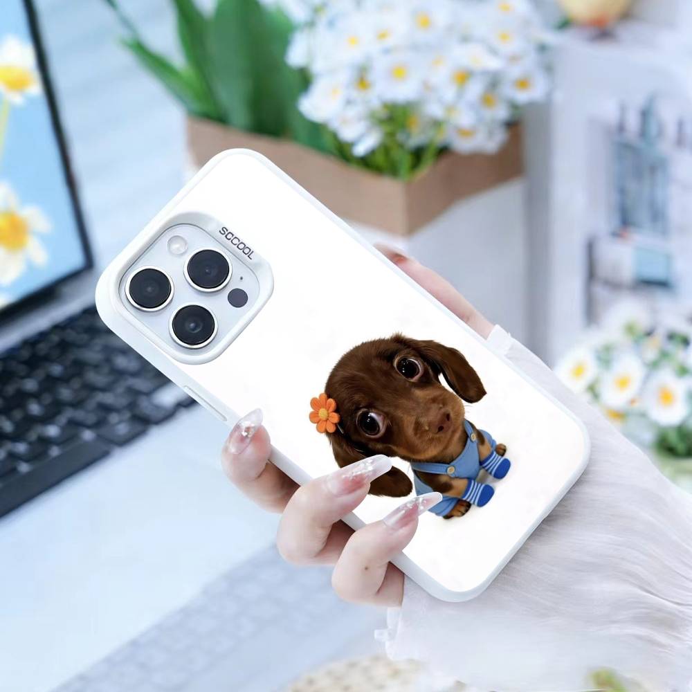 Goofy Dogs Big eyes Phone Case For IPhone 16 17 15 14 12 13 Pro Max Black Color Shockproof Cover