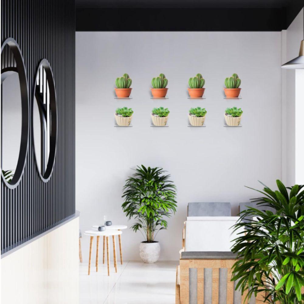 Minimalist Wall Hanging Shelves Transparent Design Floating Shelves Acrylic Shelves Bedroom Use