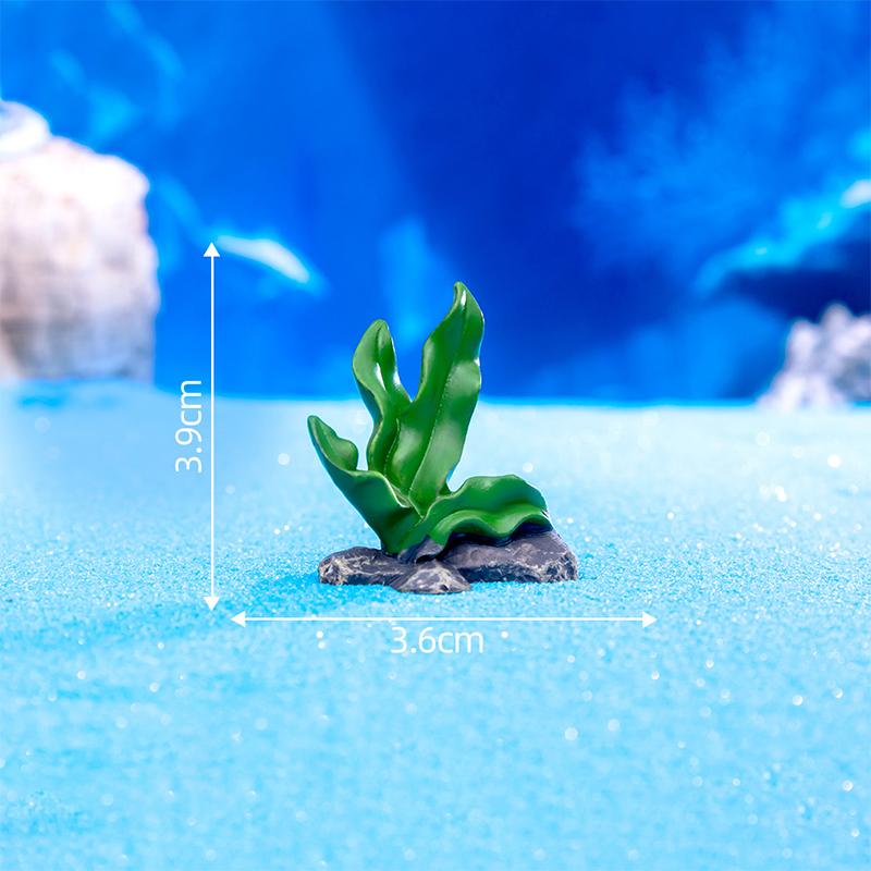 Creative Cute Kawaii Resin Ocean Animals Figurine Model  Coral Small Ornaments Diy Home Decoration Accessories Gifts